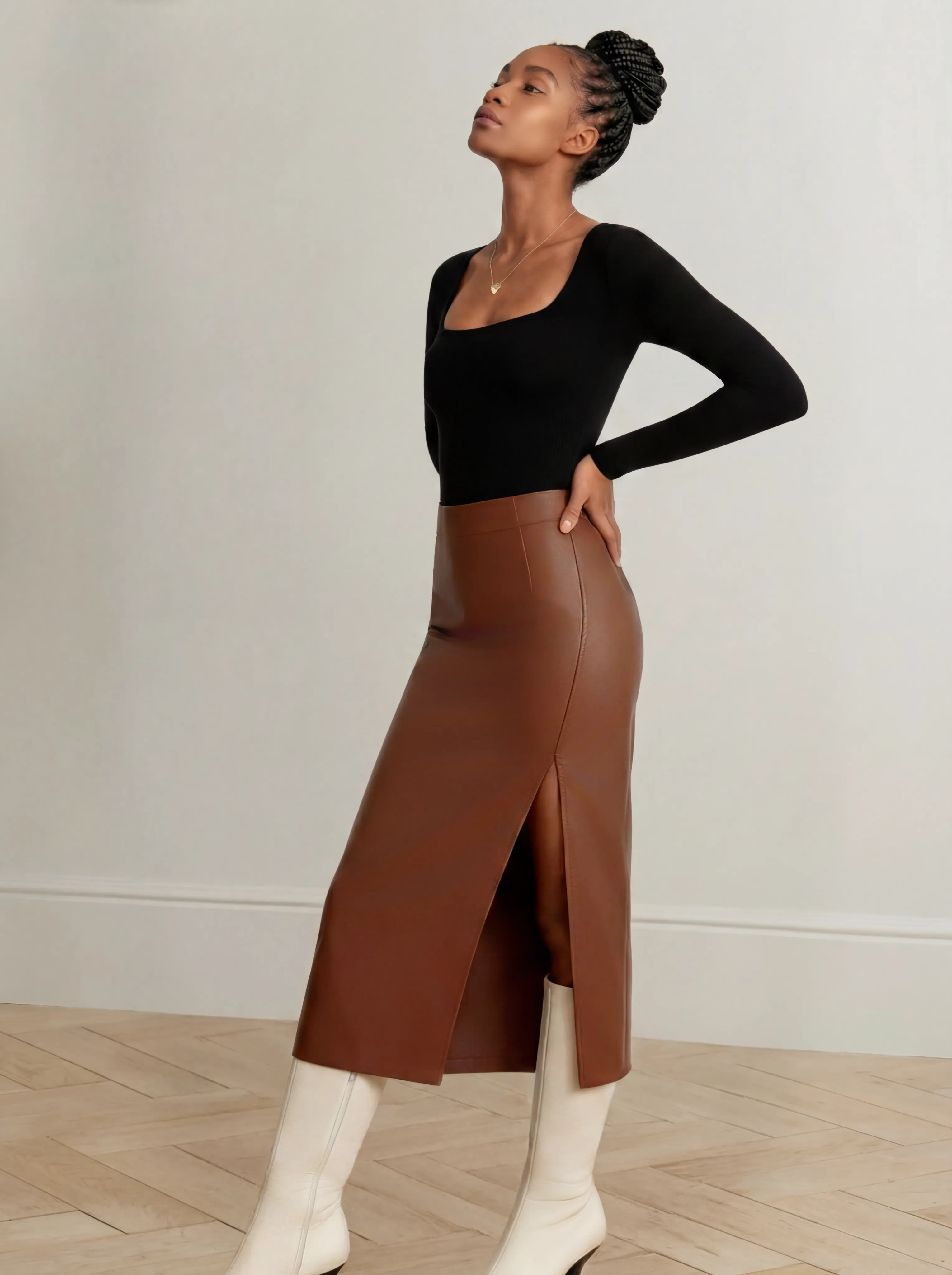 Long Sleeve Shaping Bodysuit Slims Arms & Waist | Black sold by BODY by Julia product image thumbnail 5