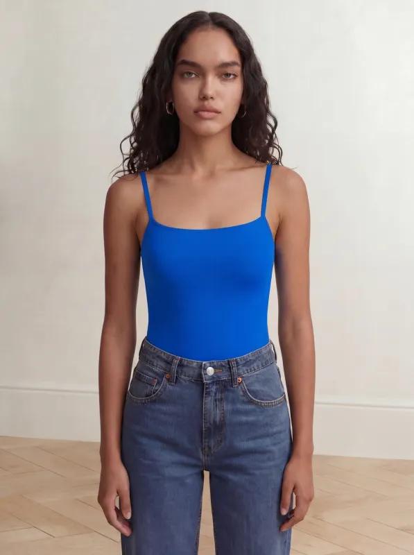 Shaping Tank Top – Smooths Waist & Core, Removable Straps | Blue made by BODY by Julia