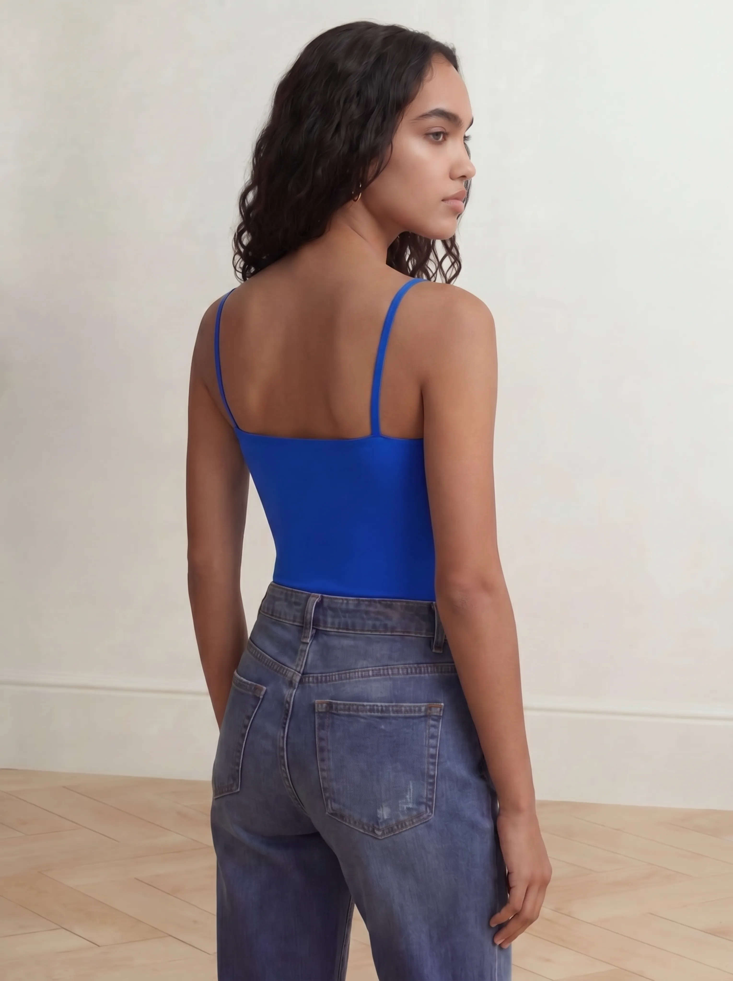 Shaping Tank Top – Smooths Waist & Core, Removable Straps | Blue sold by BODY by Julia product image thumbnail 3
