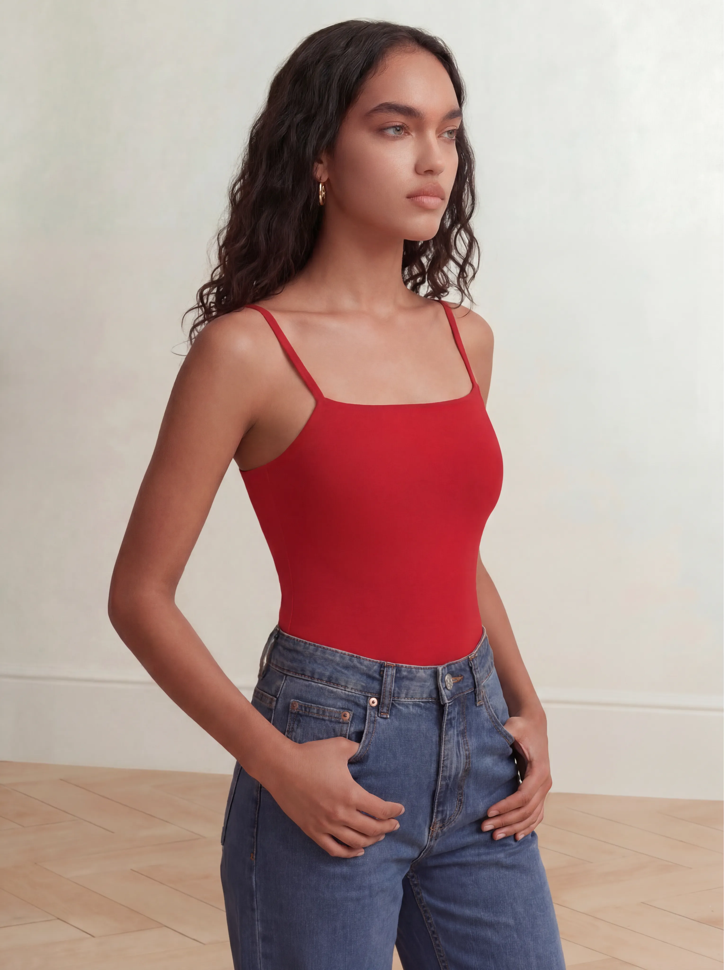Shaping Tank Top Smooths Waist & Core, Removable Straps | Red sold by BODY by Julia product image thumbnail 2