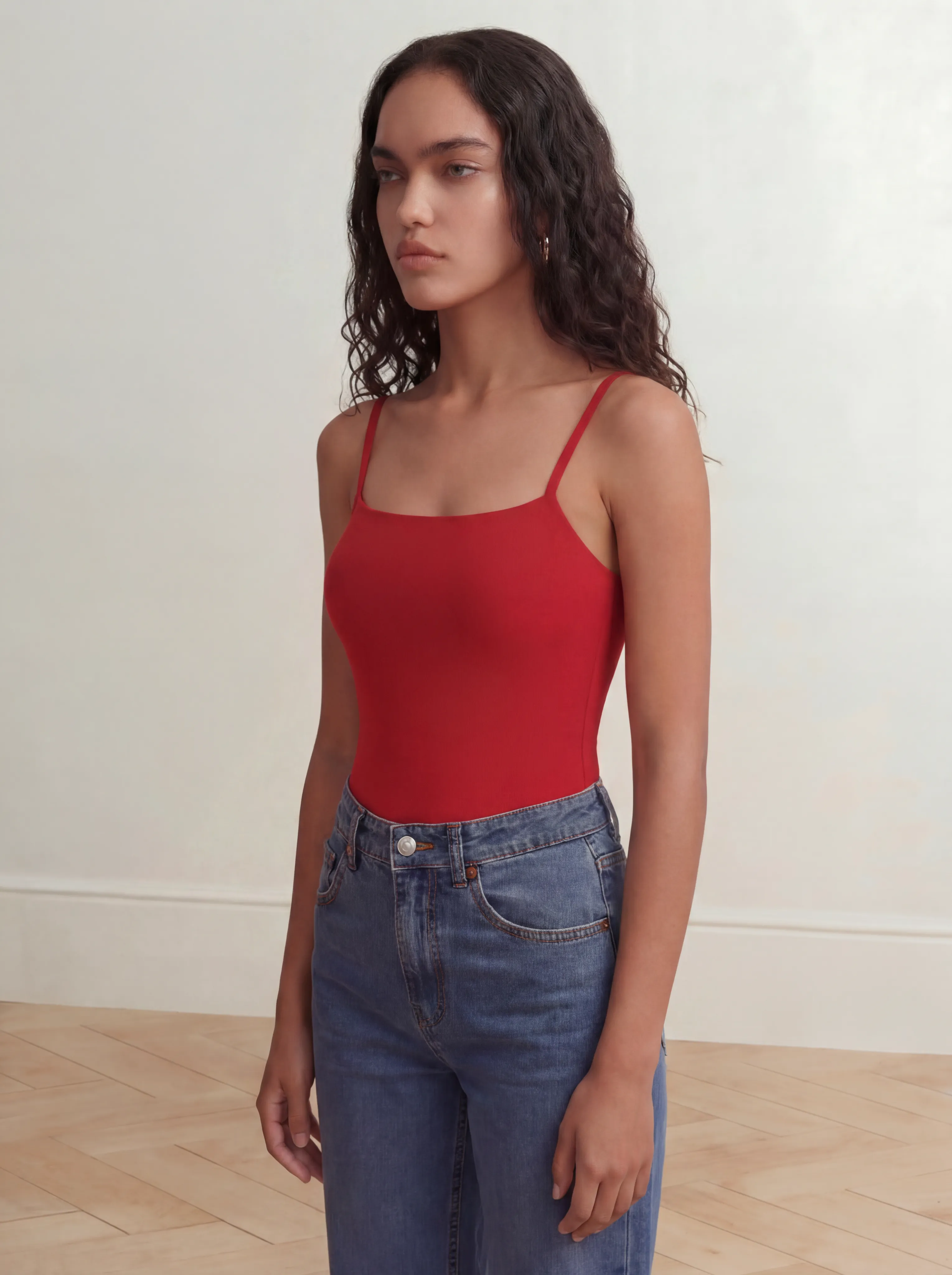 Shaping Tank Top Smooths Waist & Core, Removable Straps | Red sold by BODY by Julia product image thumbnail 3