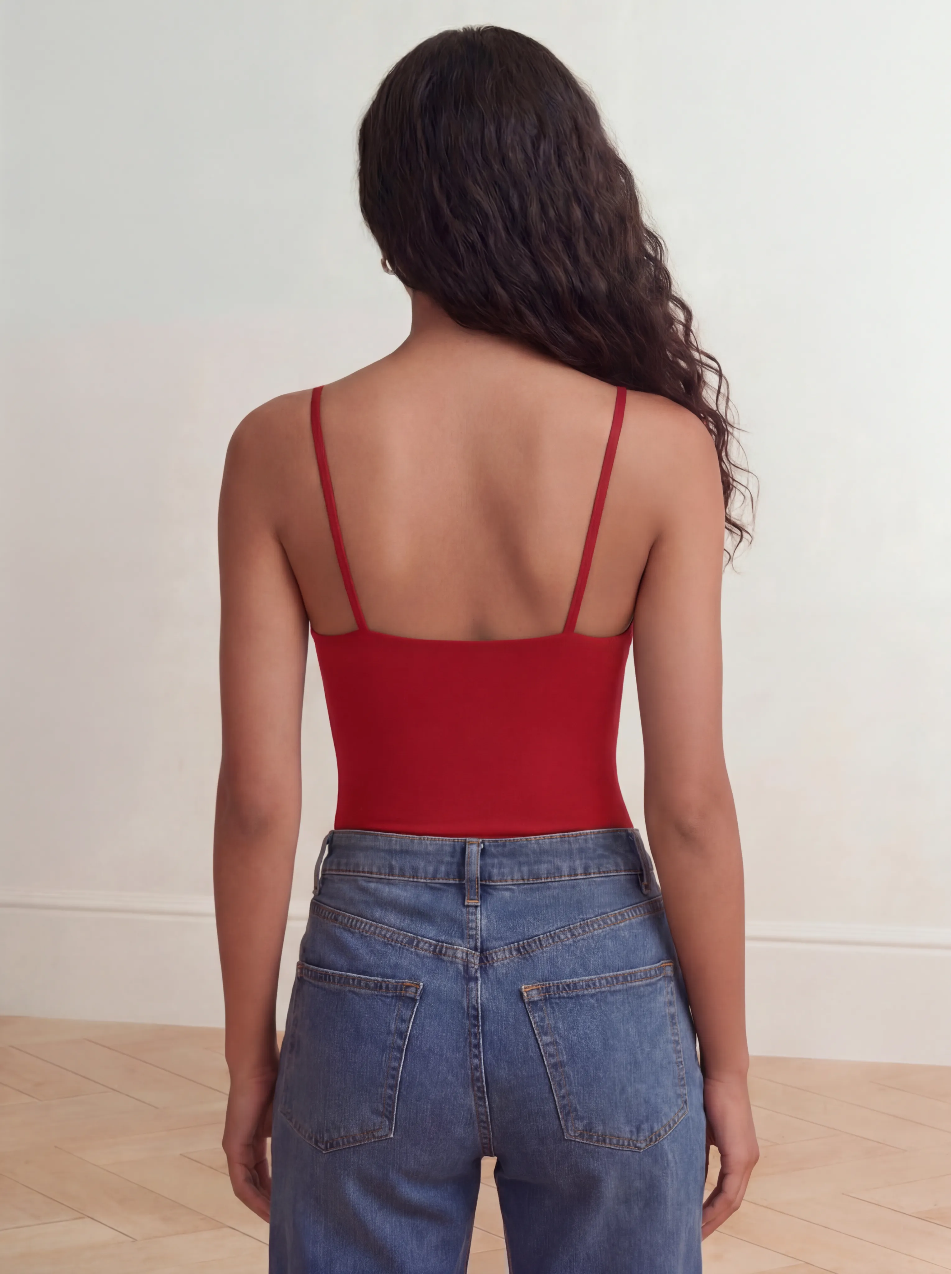Shaping Tank Top Smooths Waist & Core, Removable Straps | Red sold by BODY by Julia product image thumbnail 4
