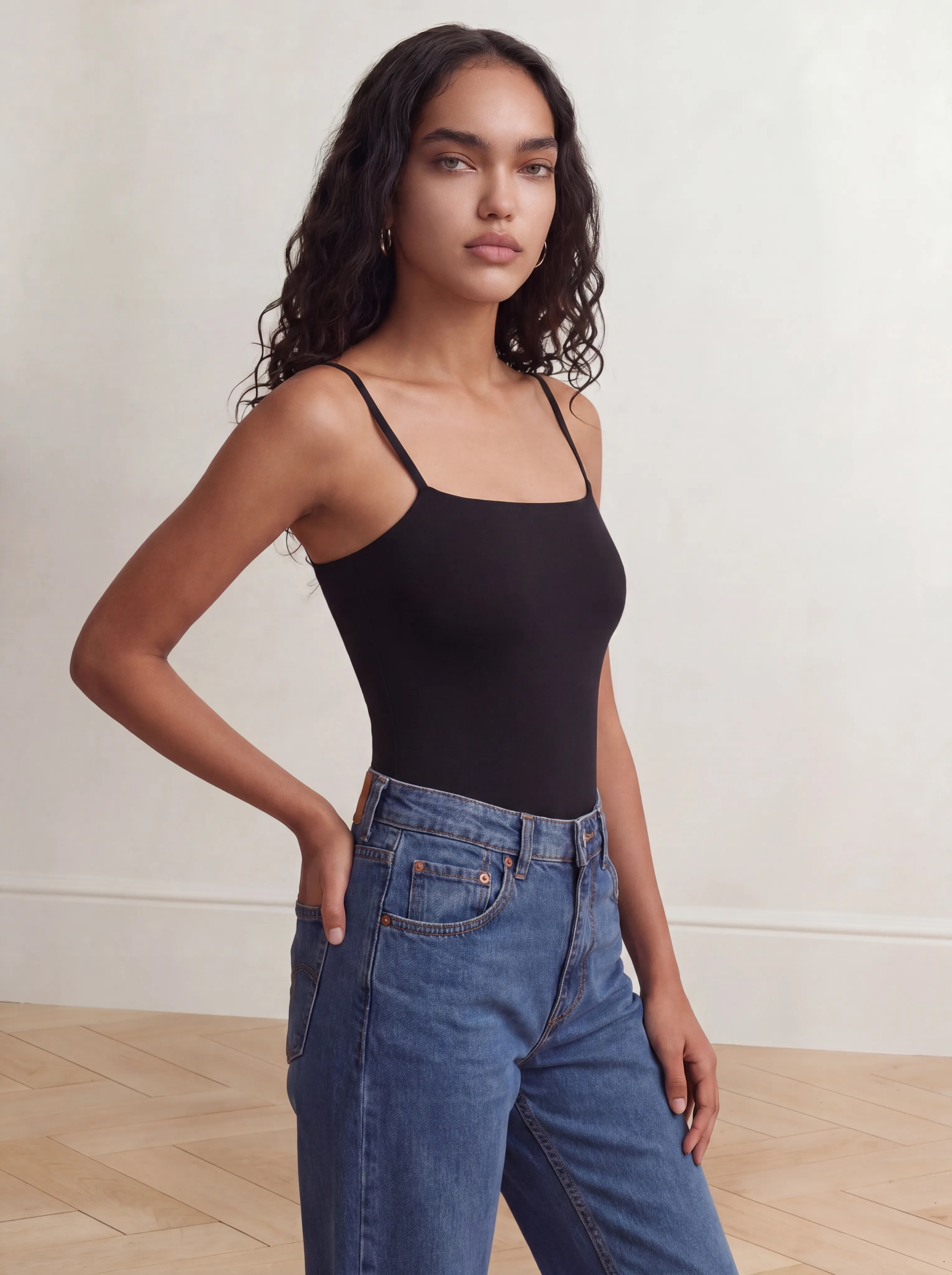 Shaping Tank Top Smooths Waist & Core, Removable Straps | Black sold by BODY by Julia product image thumbnail 2