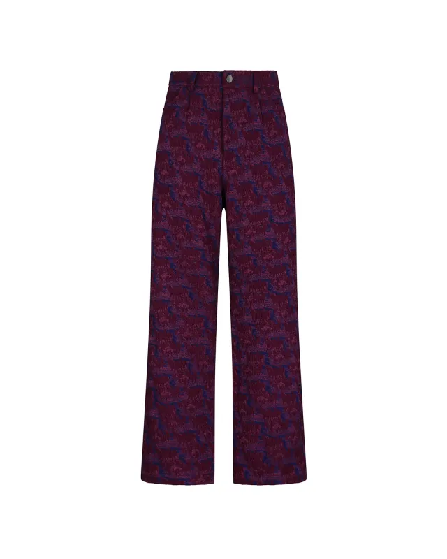 Jacquard Pants (Lilac) sold by Pas Une Marque
