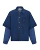 Double-Sleeve Denim Shirt (Blue) sold by Pas Une Marque