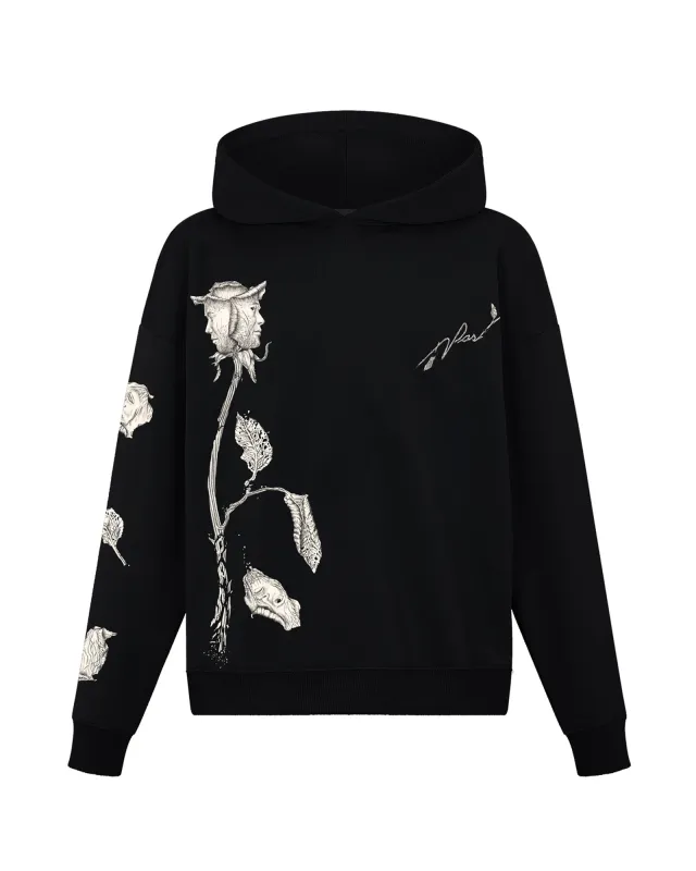 Johnson Tsang Falling Rose Petals Hoodie (Charcoal) sold by Pas Une Marque