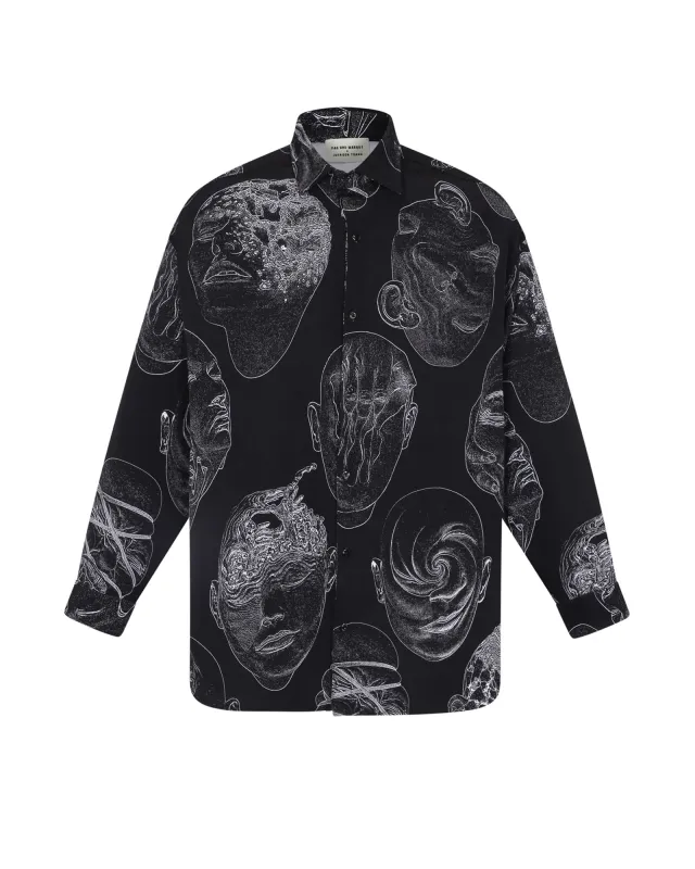 Johnson Tsang Sketchbook Button Down Shirt (Black) sold by Pas Une Marque