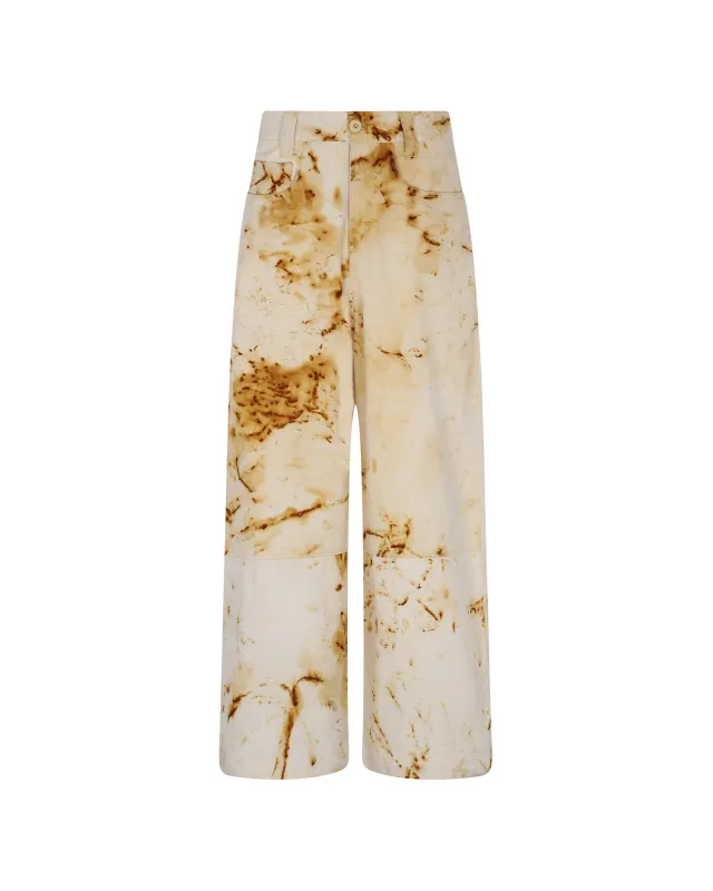 Rust Dyed Trousers sold by Pas Une Marque