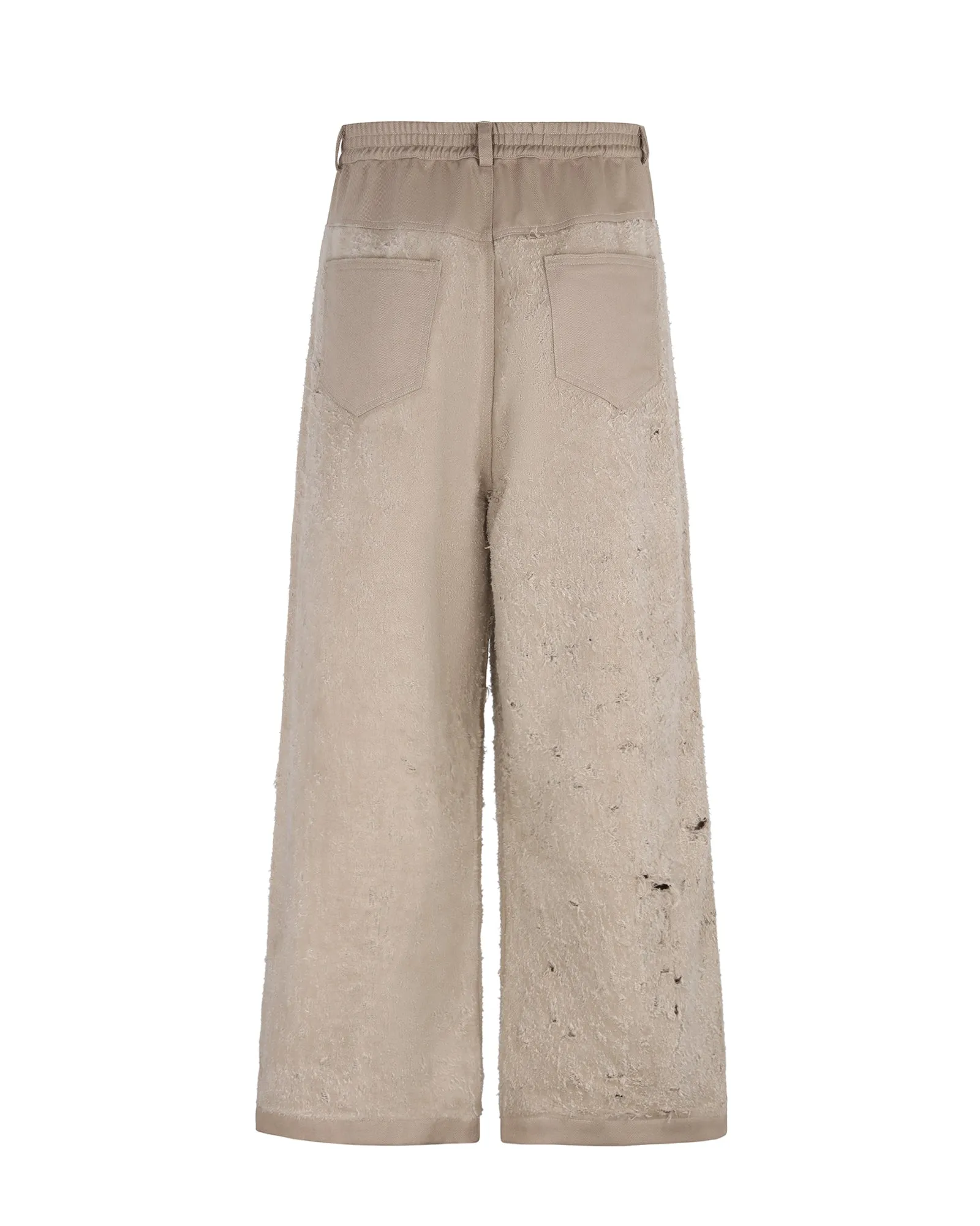 Double Paneled Distressed Denim Cream sold by Pas Une Marque product image thumbnail 2