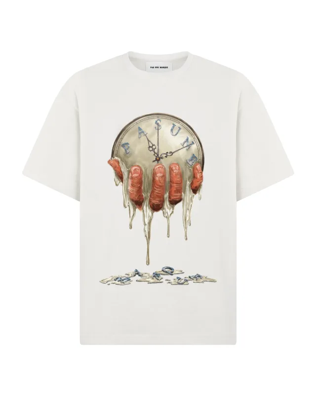 Fleeting Time Tee Shirt (White) sold by Pas Une Marque
