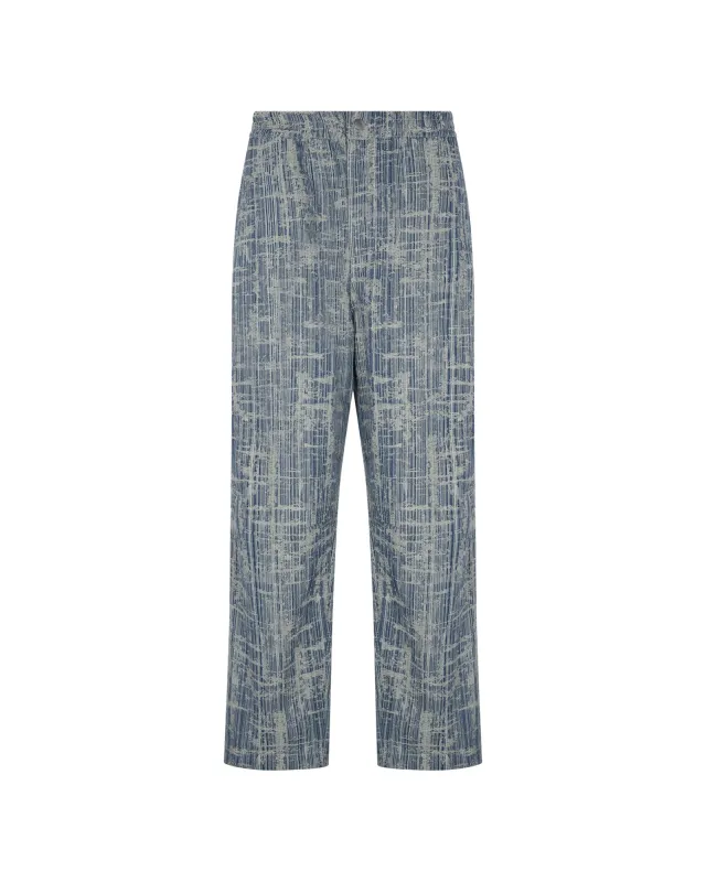 Jacquard Denim Trousers (Multi) sold by Pas Une Marque