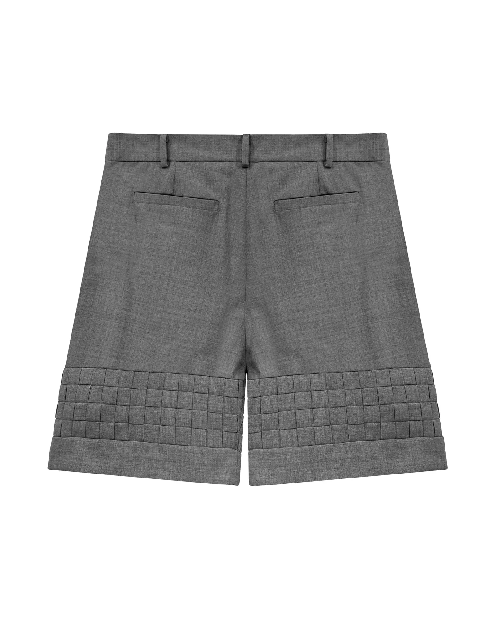 Basket Woven Shorts (Grey) sold by Pas Une Marque product image thumbnail 2