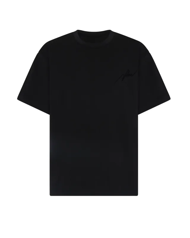 Pas Cursive Tee (Black) sold by Pas Une Marque