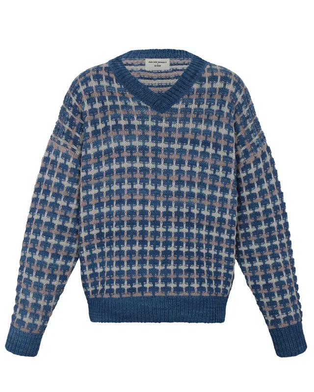 Tuck and Pull Sweatshirt (Blue) sold by Pas Une Marque