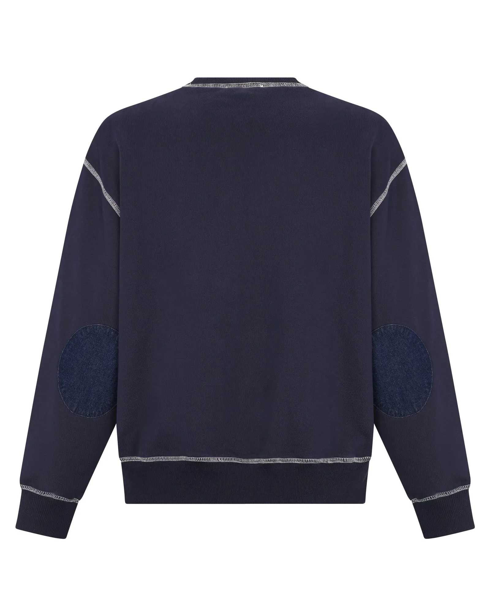 Denim Elbow Sweatshirt (Blue) sold by Pas Une Marque product image thumbnail 2