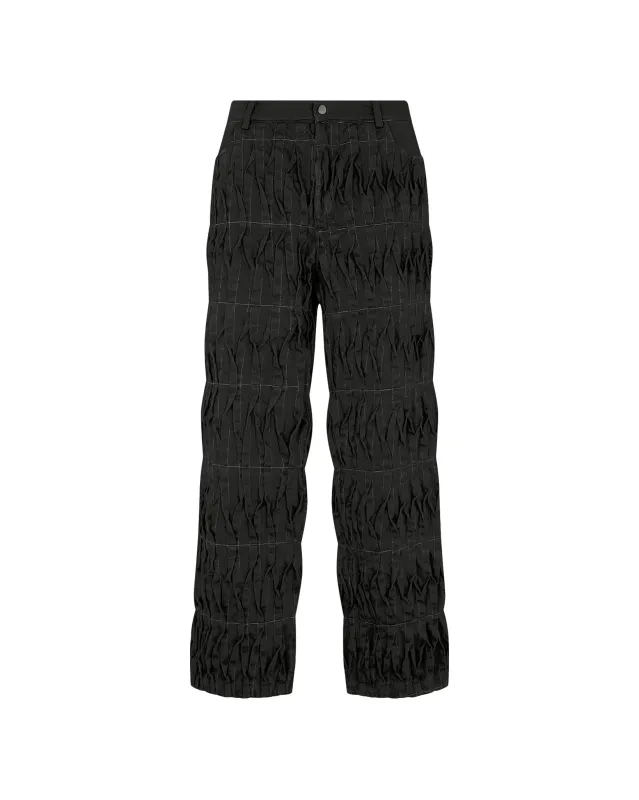 Pintuck Denim Trousers (Black) sold by Pas Une Marque