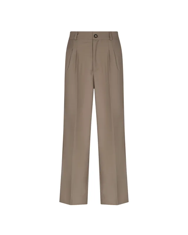 Tailored Trousers (Beige) made by Pas Une Marque