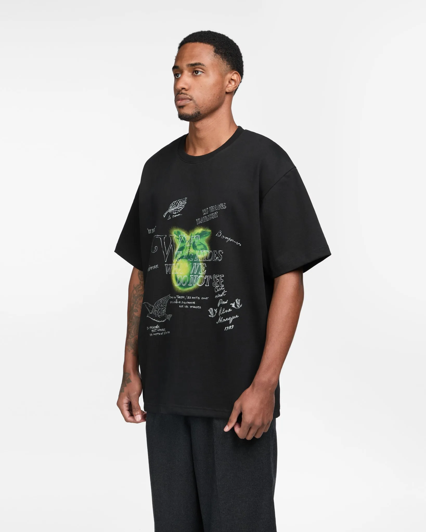Apple Rene Magritte Tee (Black) sold by Pas Une Marque product image thumbnail 3
