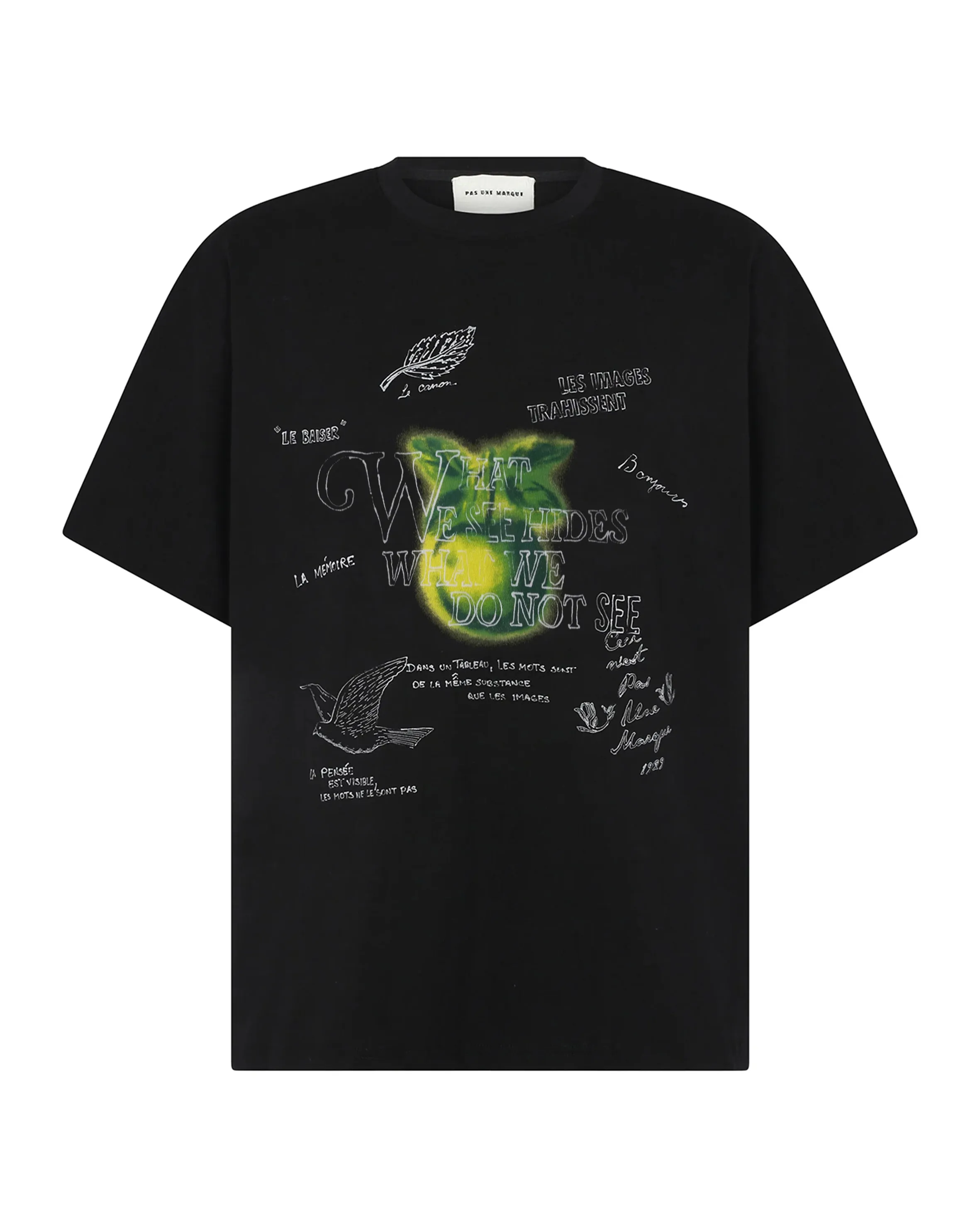 Apple Rene Magritte Tee (Black) sold by Pas Une Marque