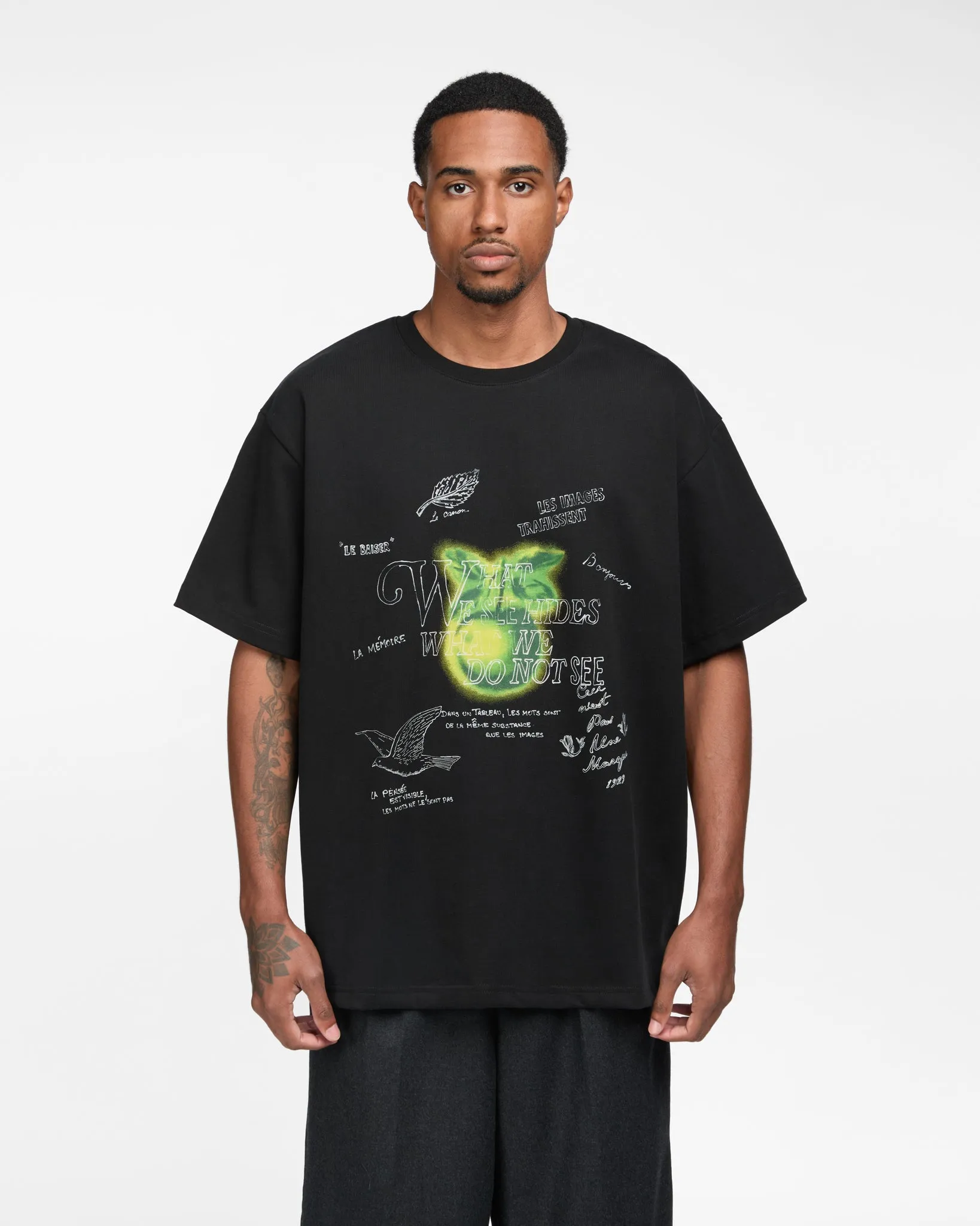 Apple Rene Magritte Tee (Black) sold by Pas Une Marque product image thumbnail 2