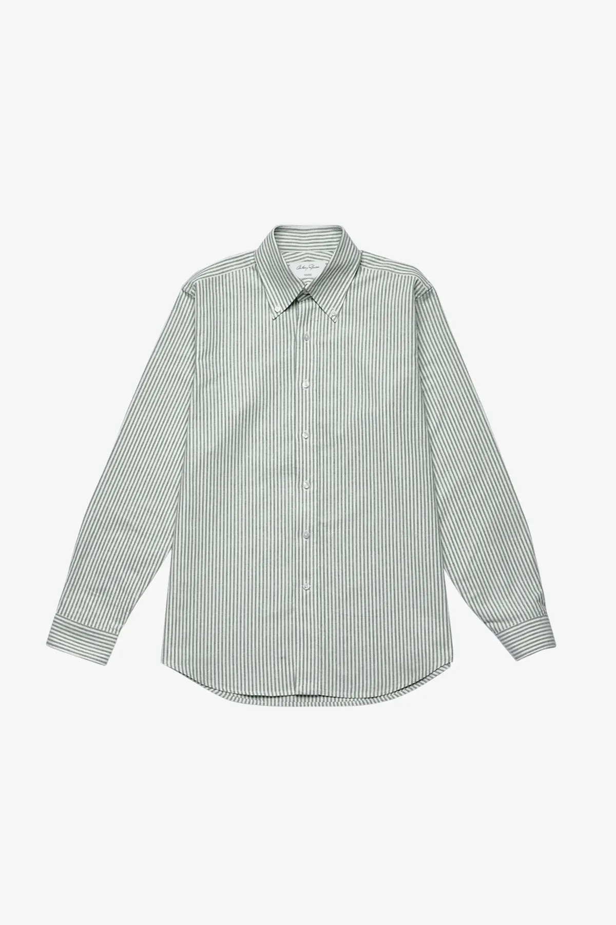 Dexter green stripe button down sold by Anthony Squires