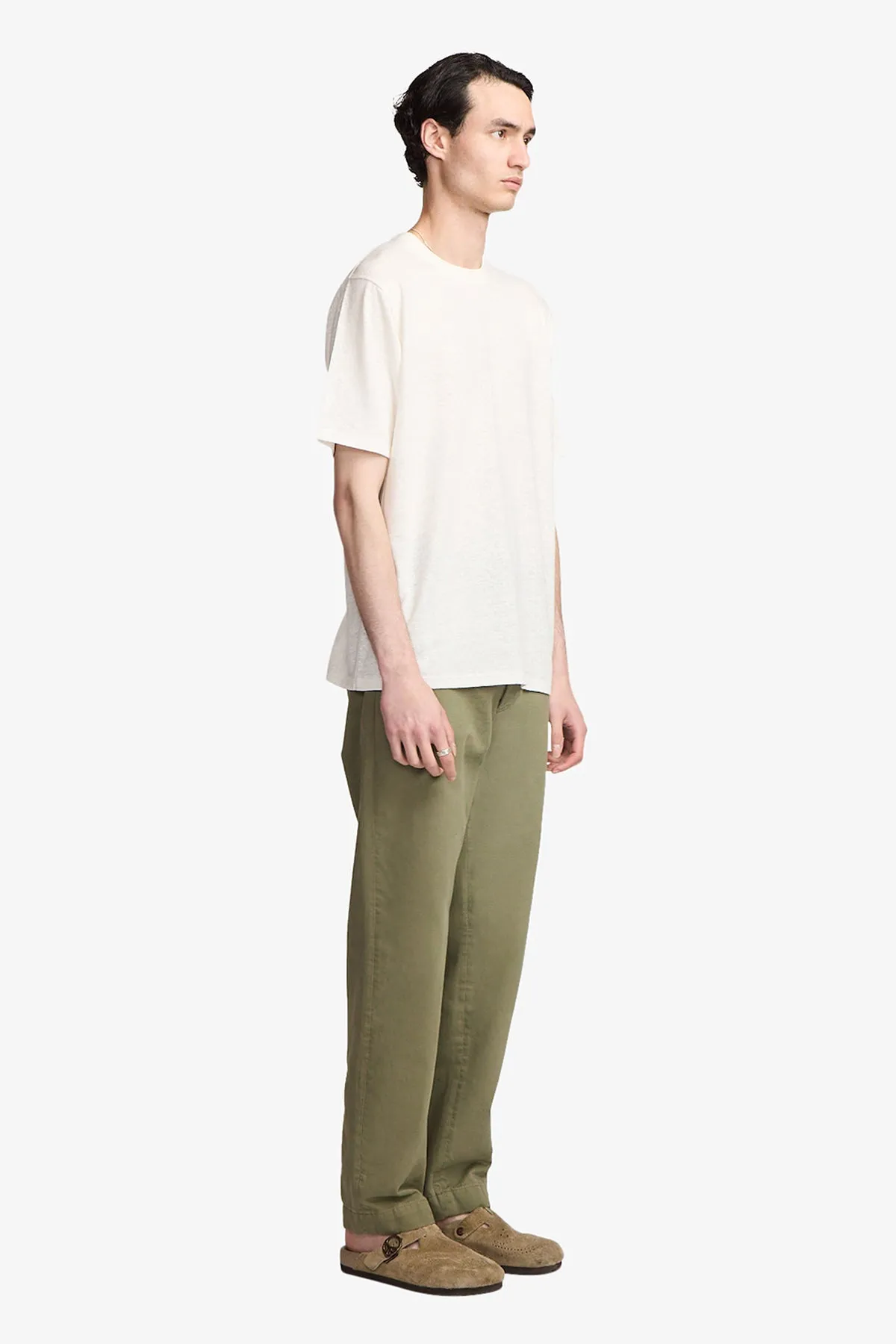 White linen blend tee sold by Anthony Squires product image thumbnail 5