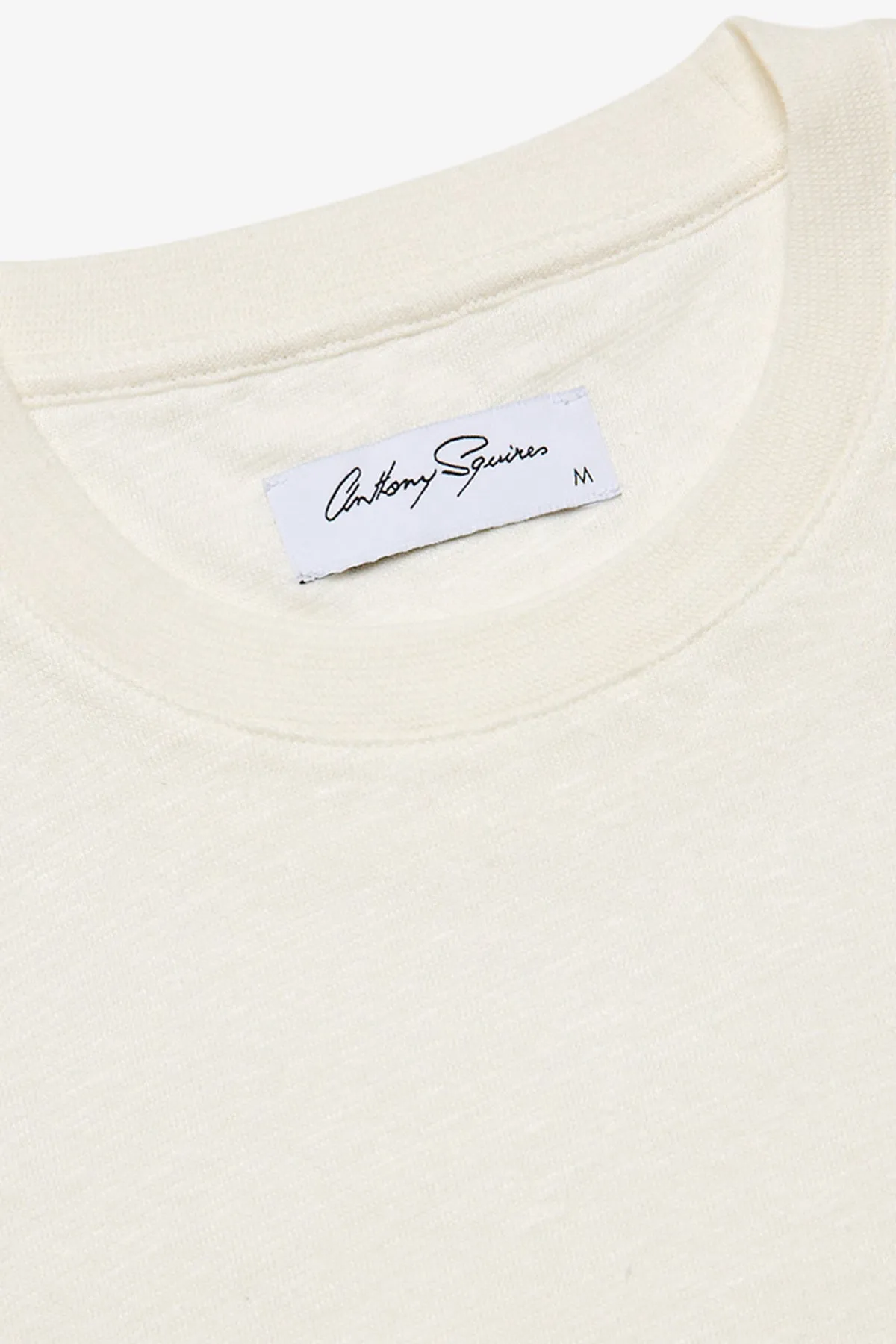 White linen blend tee sold by Anthony Squires product image thumbnail 2
