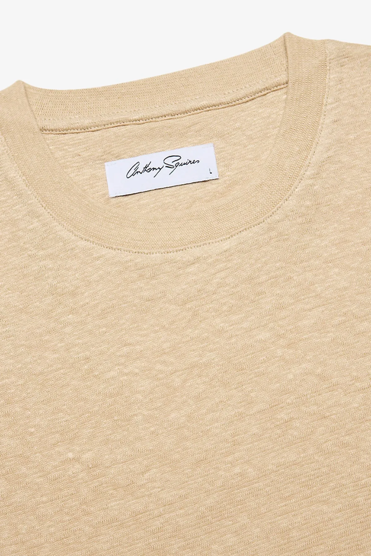 Fawn linen blend tee sold by Anthony Squires product image thumbnail 2