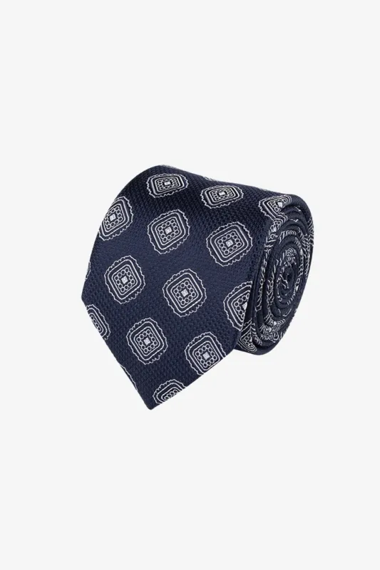 Tie - Silk blue wide floral sold by Anthony Squires