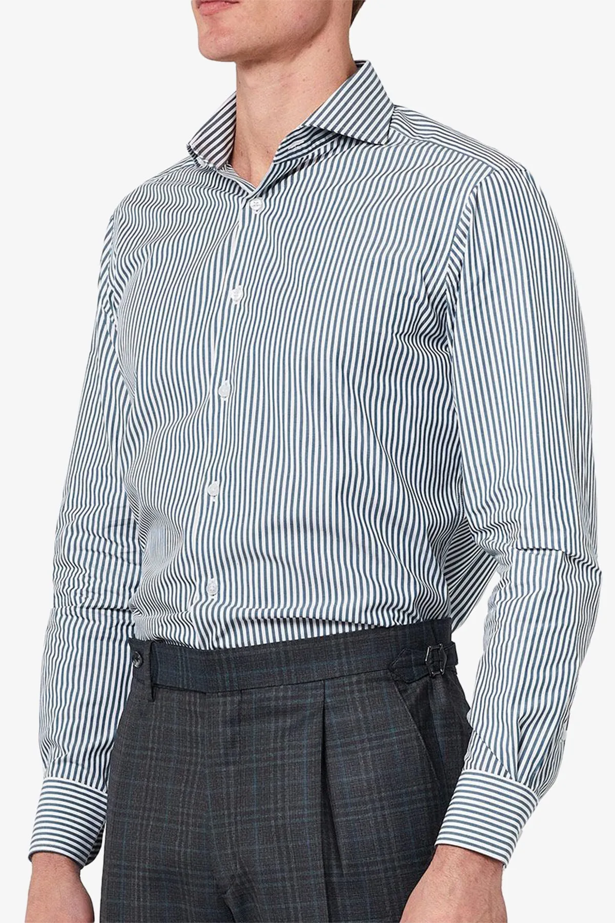 Alton - Green Business shirt sold by Anthony Squires product image thumbnail 4