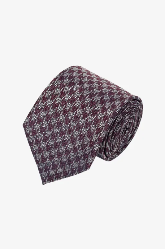 Tie - Silk red white design sold by Anthony Squires