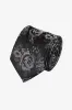 Tie - Silk black grey flowers sold by Anthony Squires
