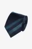 Tie - Silk navy green stripes sold by Anthony Squires