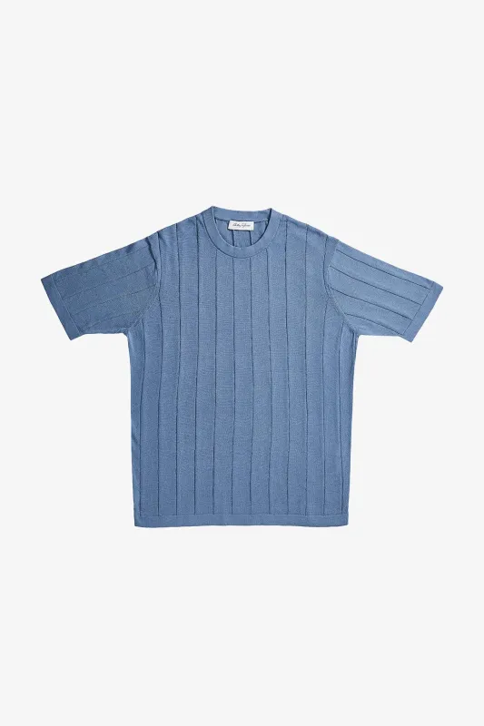 Aviation Knitted Tee - Light Blue sold by Anthony Squires