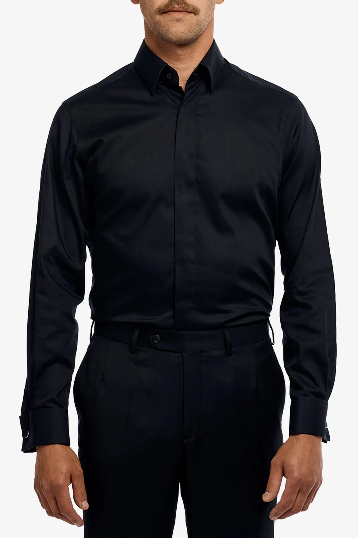 Claude fine black twill sold by Anthony Squires product image thumbnail 4