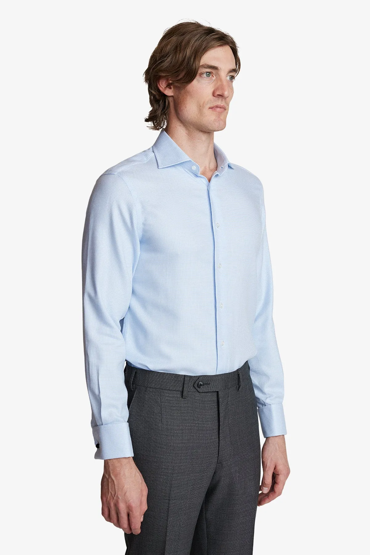 Garret - Blue fine houndstooth sold by Anthony Squires product image thumbnail 4