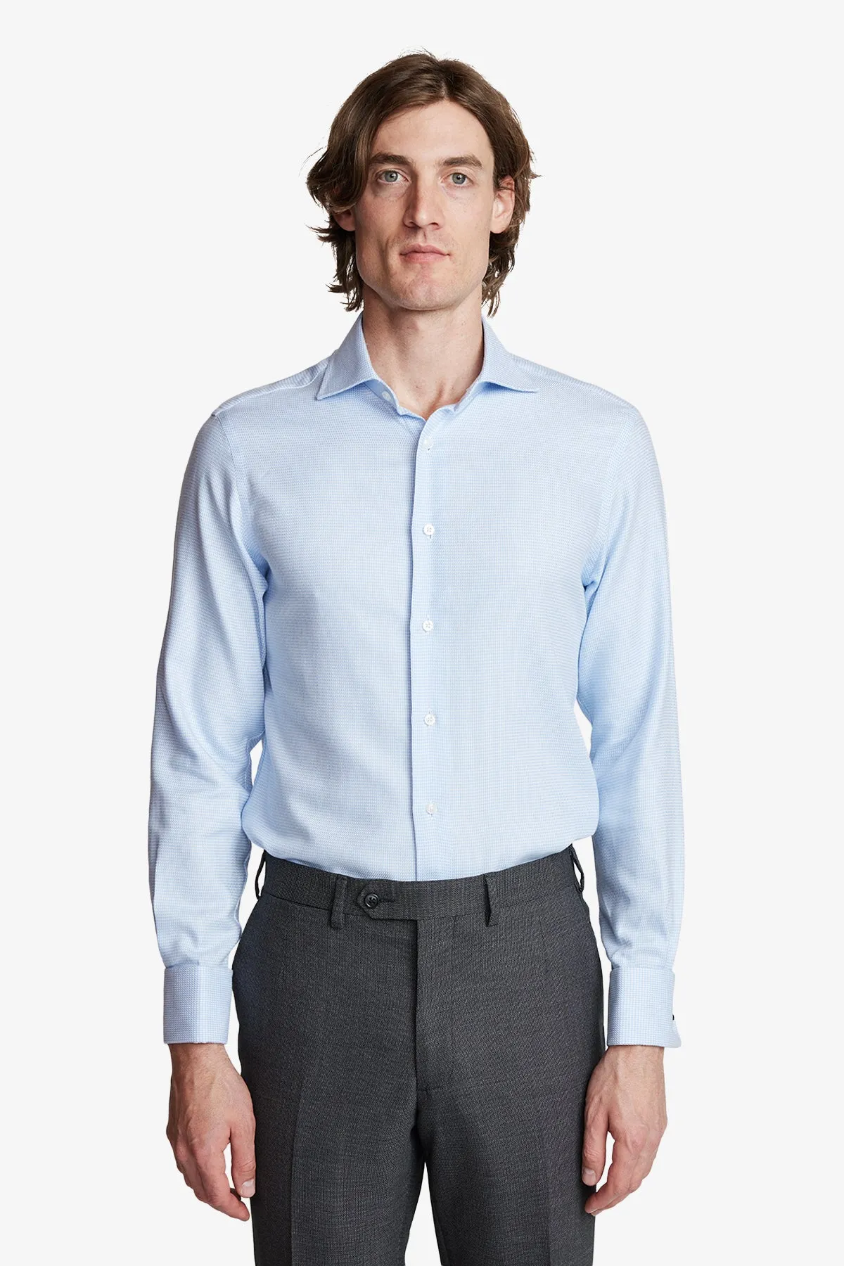 Garret - Blue fine houndstooth sold by Anthony Squires product image thumbnail 3