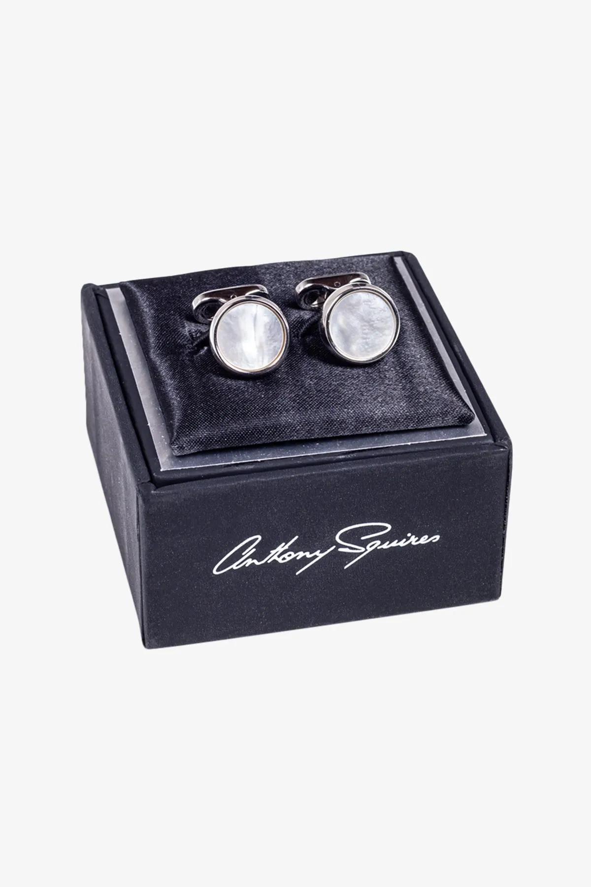 Cufflinks - Mother of Pearl Round sold by Anthony Squires product image thumbnail 3