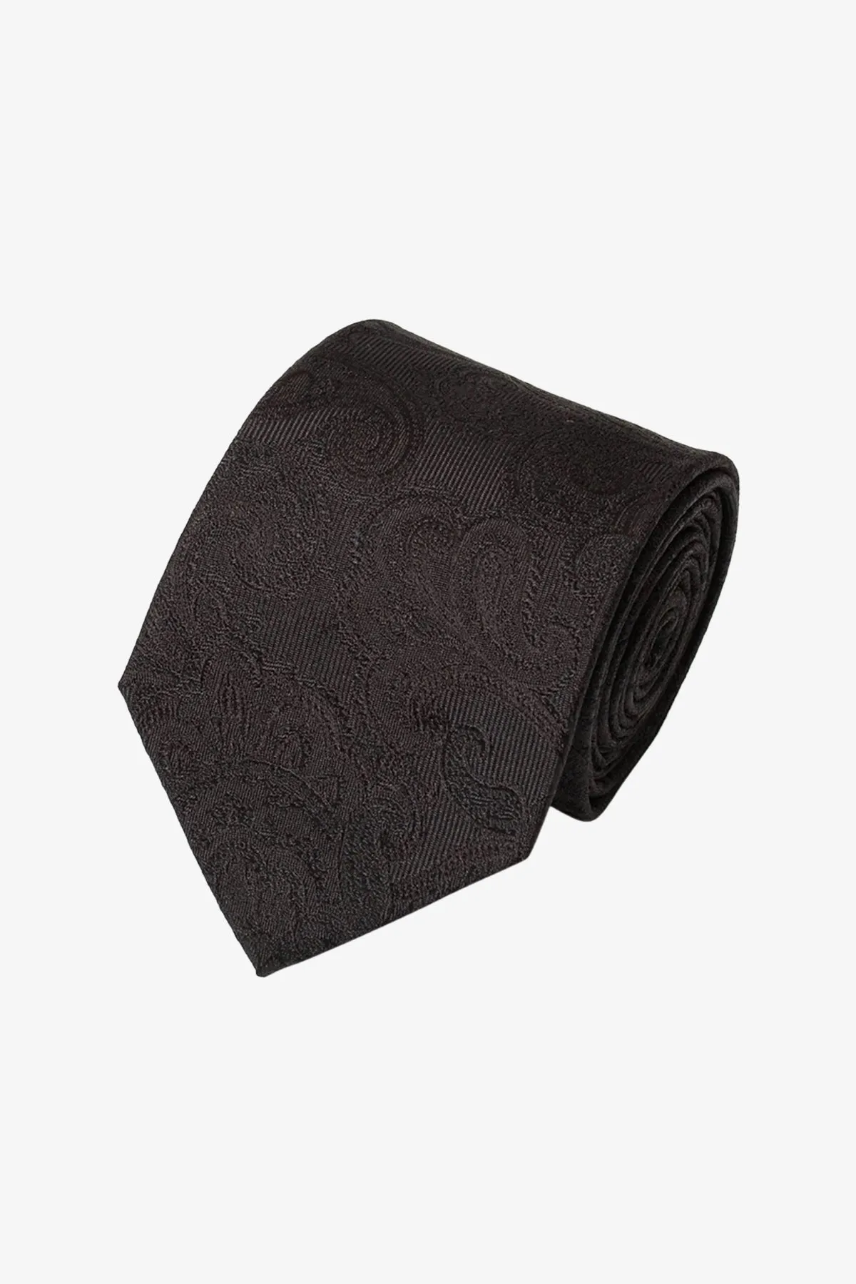 Silk Tie - Black Paisley sold by Anthony Squires