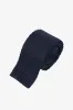 Silk Knitted Tie - Navy sold by Anthony Squires