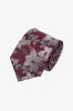 Tie - Silk silver red flowers sold by Anthony Squires
