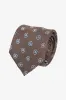 Tie - Silk brown with small florals sold by Anthony Squires