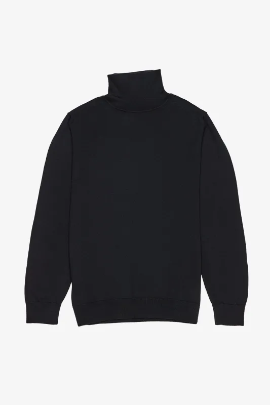 Kurt - Black Roll-neck sold by Anthony Squires