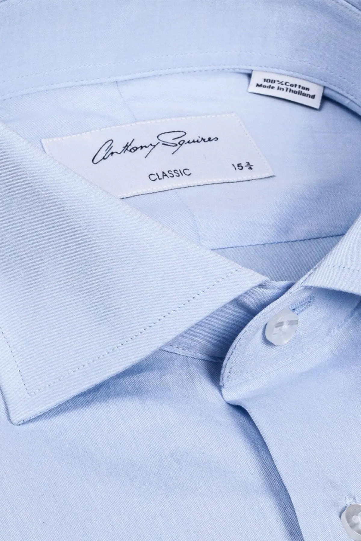 Miles - Twill Light Blue Shirt sold by Anthony Squires product image thumbnail 2