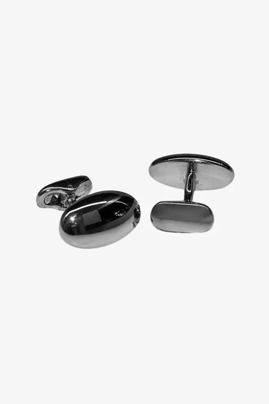 Cufflinks - Silver Oval sold by Anthony Squires
