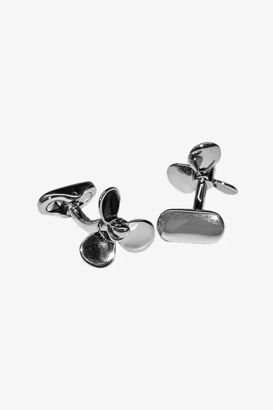 Cufflinks - Silver Propeller sold by Anthony Squires