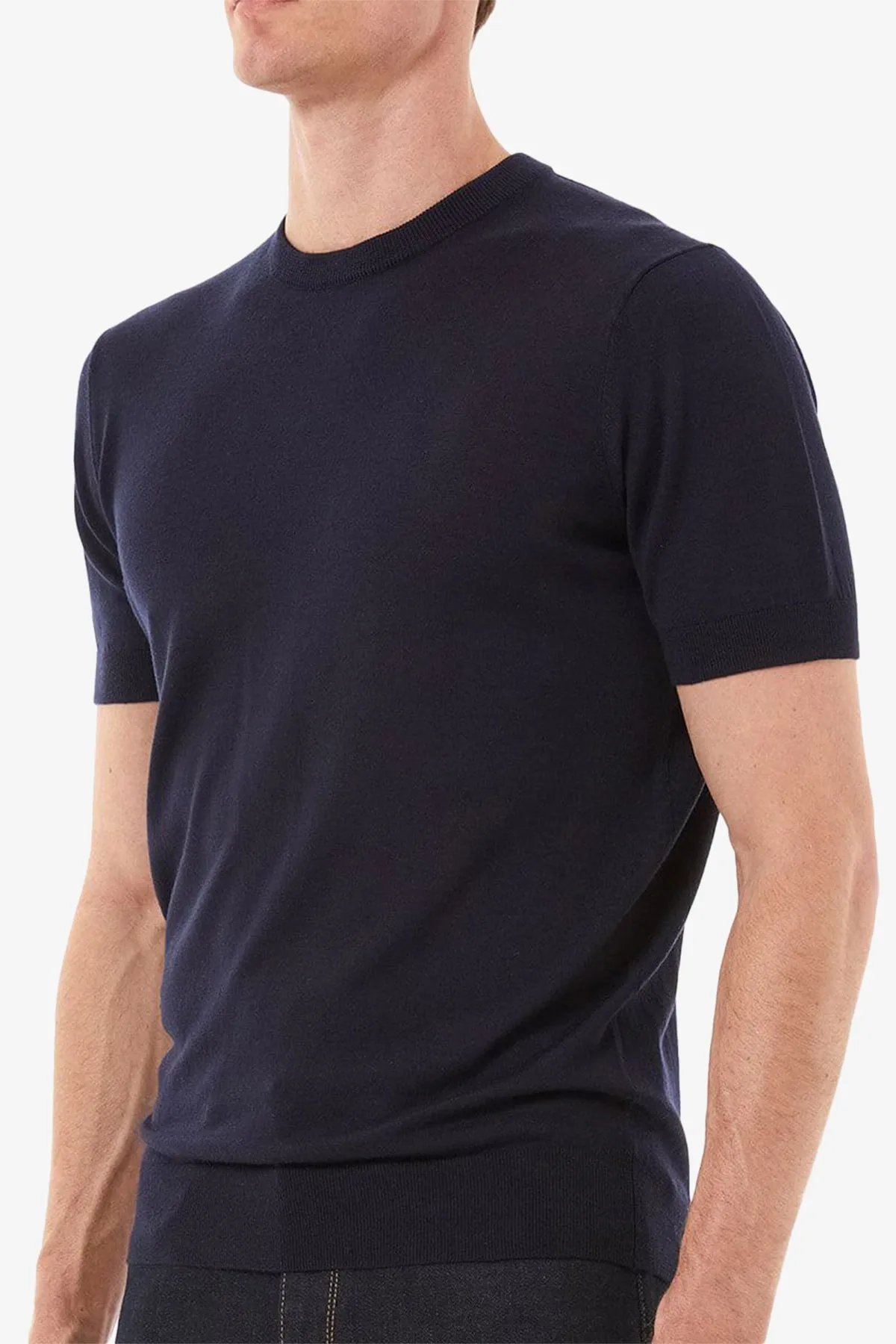 Amari - Navy Knitted T-shirt sold by Anthony Squires product image thumbnail 3