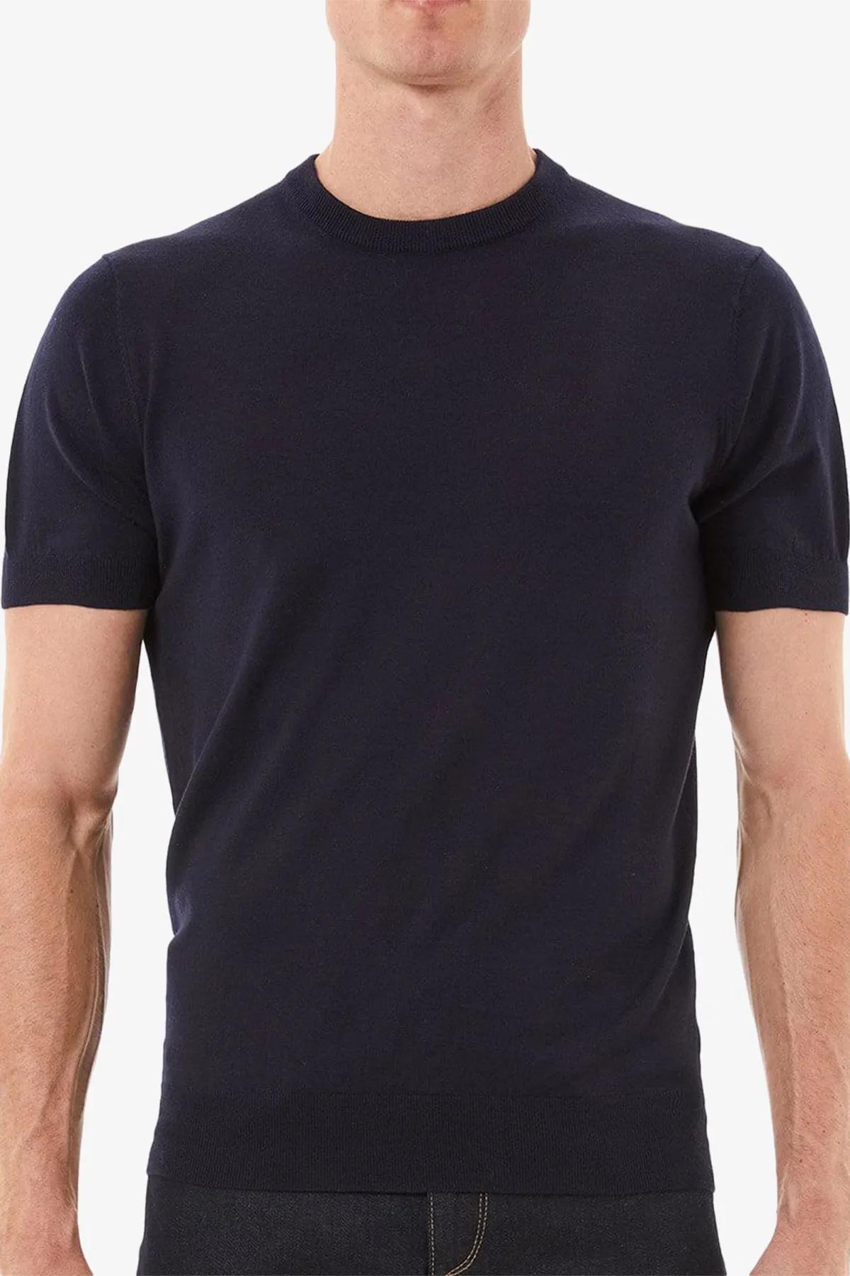 Amari - Navy Knitted T-shirt sold by Anthony Squires product image thumbnail 2