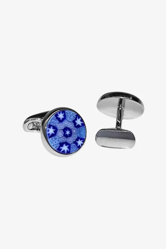 Cufflinks - Blue Murano Glass sold by Anthony Squires