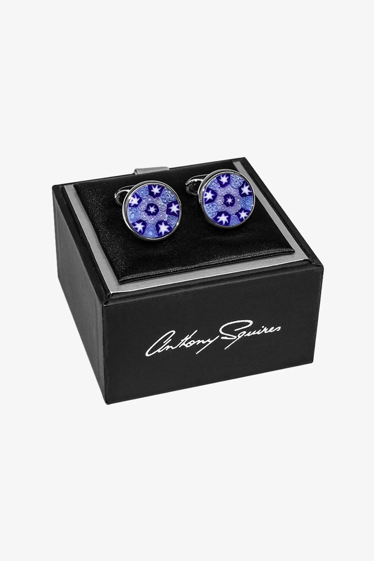 Cufflinks - Blue Murano Glass sold by Anthony Squires product image thumbnail 3